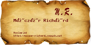 Móczár Richárd névjegykártya